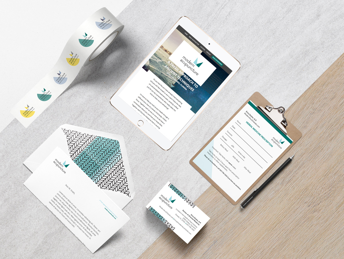 modern acupuncture branding and web design by Shelley Easter