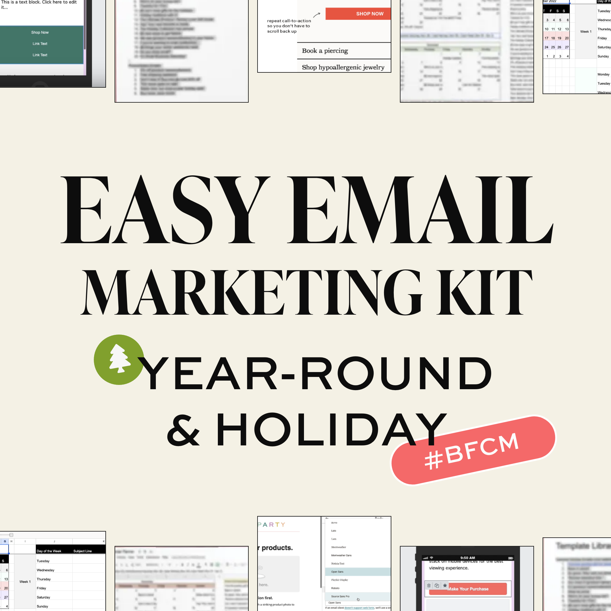 Easy Email Marketing Kit: Year-Round and Holiday